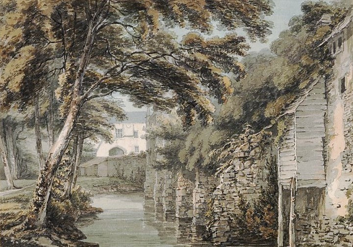 A Part of the Remains of the White Friars at Aylesford, vintage artwork by Thomas Hearne, 12x8" (A4) Poster
