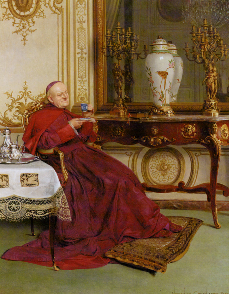 Le Gouter, vintage artwork by Georges Croegaert, 12x8" (A4) Poster