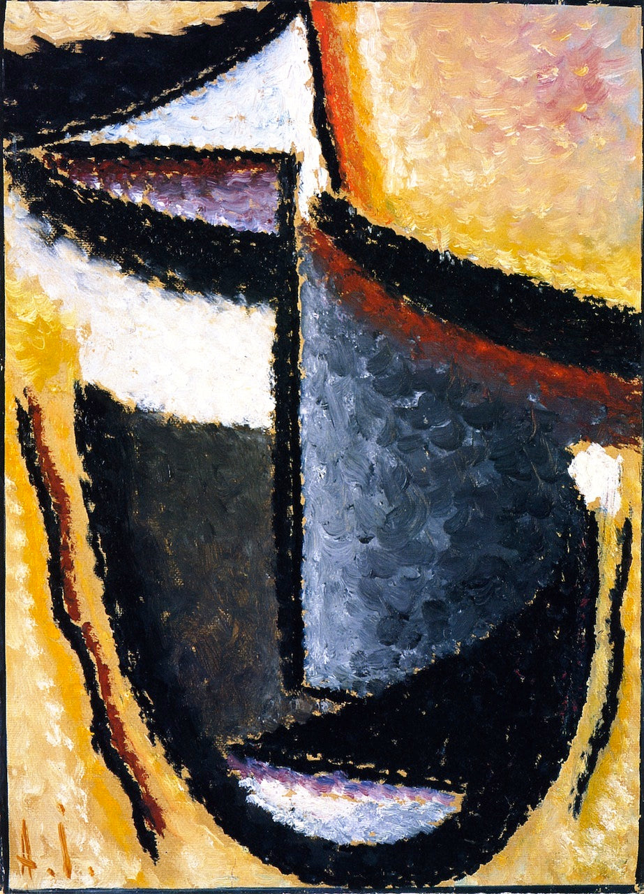 Abstract Head: Mourning, vintage artwork by Alexei von Jawlensky, 12x8" (A4) Poster