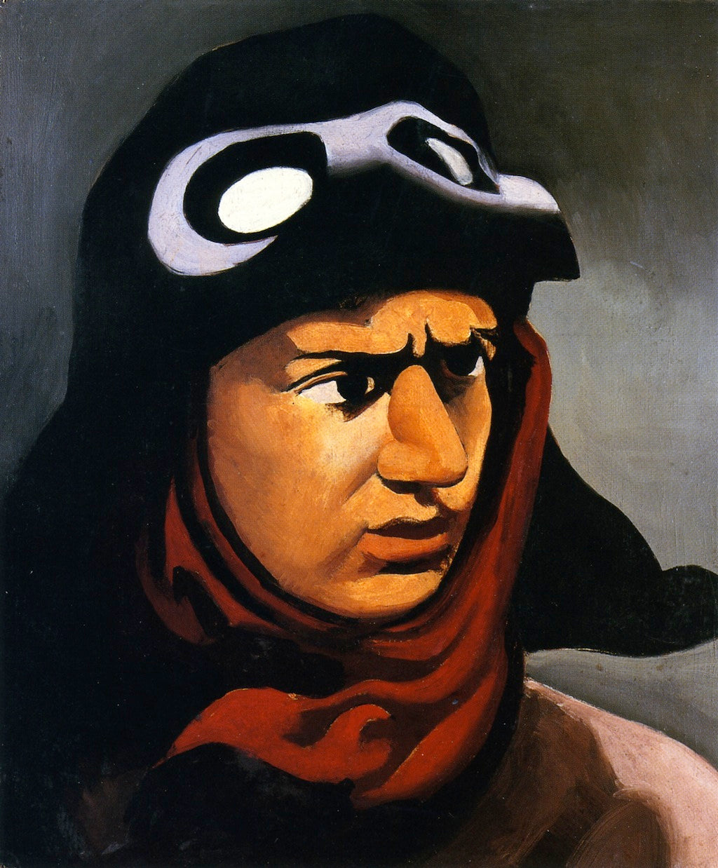 Portrait of Guynemer, vintage artwork by Roger de la Fresnaye, 12x8" (A4) Poster