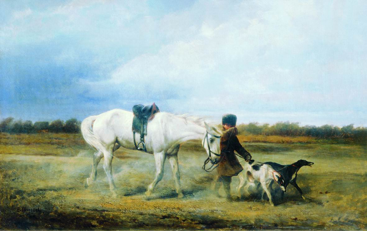 The Houndmaster, vintage artwork by Nikolai Sverchkov, A3 (16x12") Poster Print