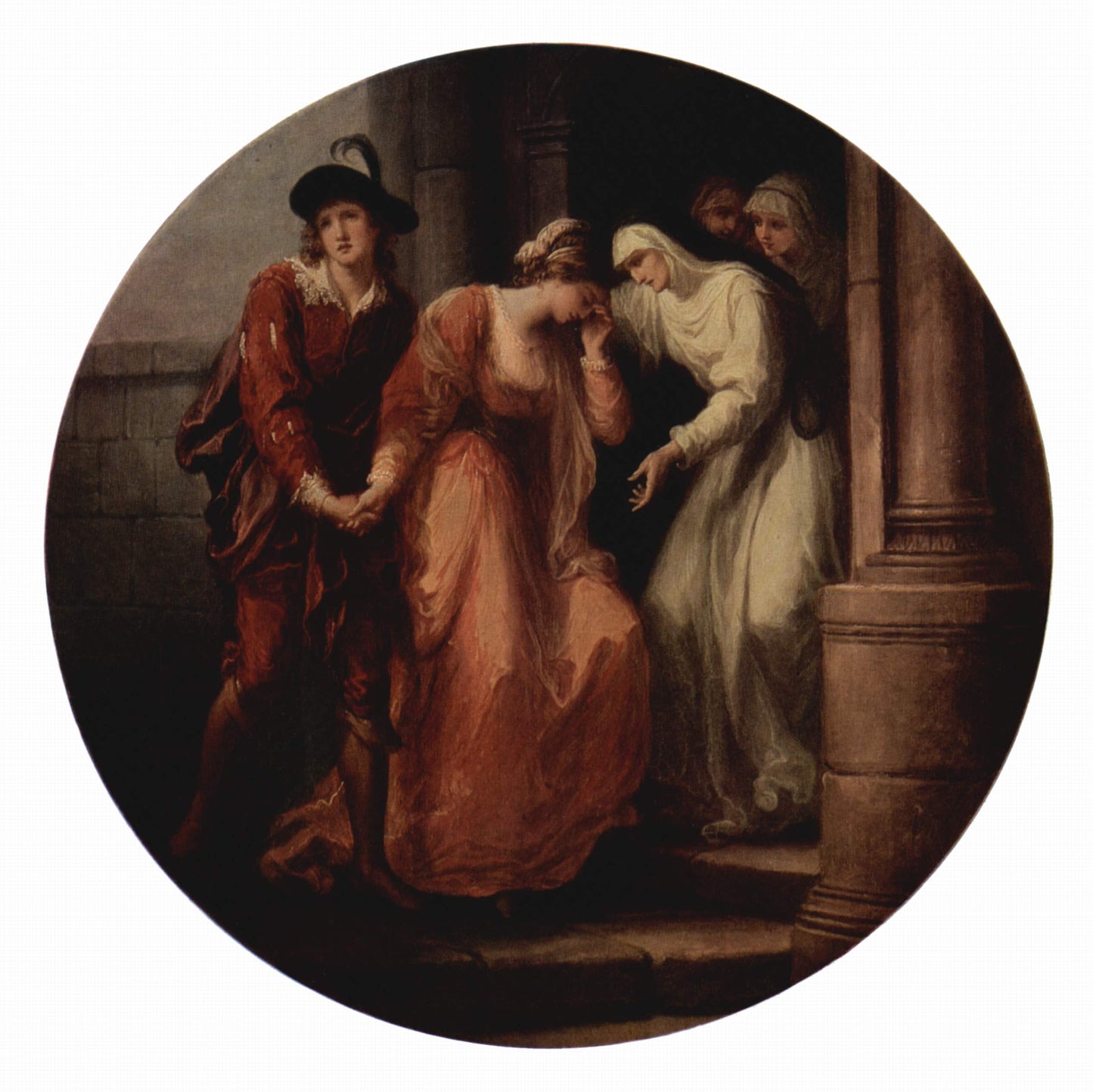 Farewell of Abelard and Heloise, vintage artwork by Angelica Kauffmann, 12x8" (A4) Poster