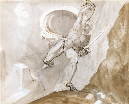 Roland at Rocesvalles, vintage artwork by Johann Heinrich Füseli, 12x8" (A4) Poster