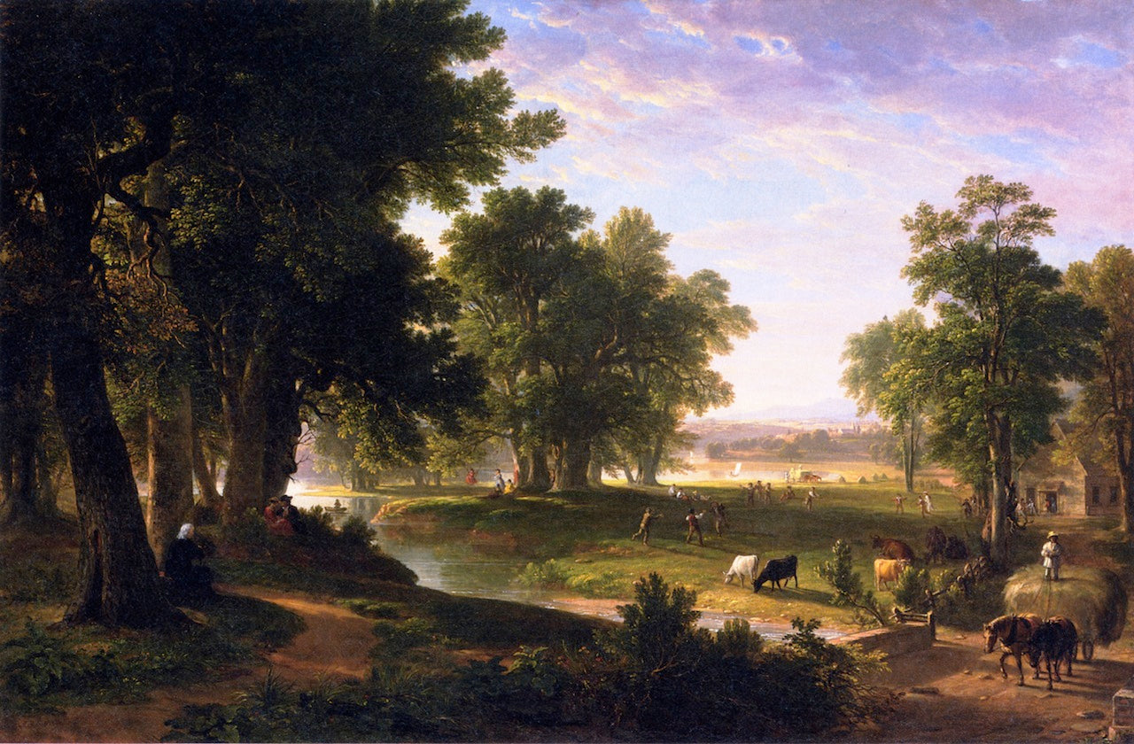 An Old Man's Reminiscences, vintage artwork by Asher Brown Durand, A3 (16x12") Poster Print