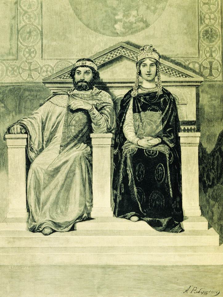 ladimir and His Wife Apraksia by Andrei Petrovich Riabushkin,A3(16x12")Poster