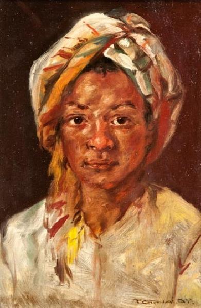 Turbaned Boy (Turbanos fiú) by Gyula Tornai,A3(16x12")Poster