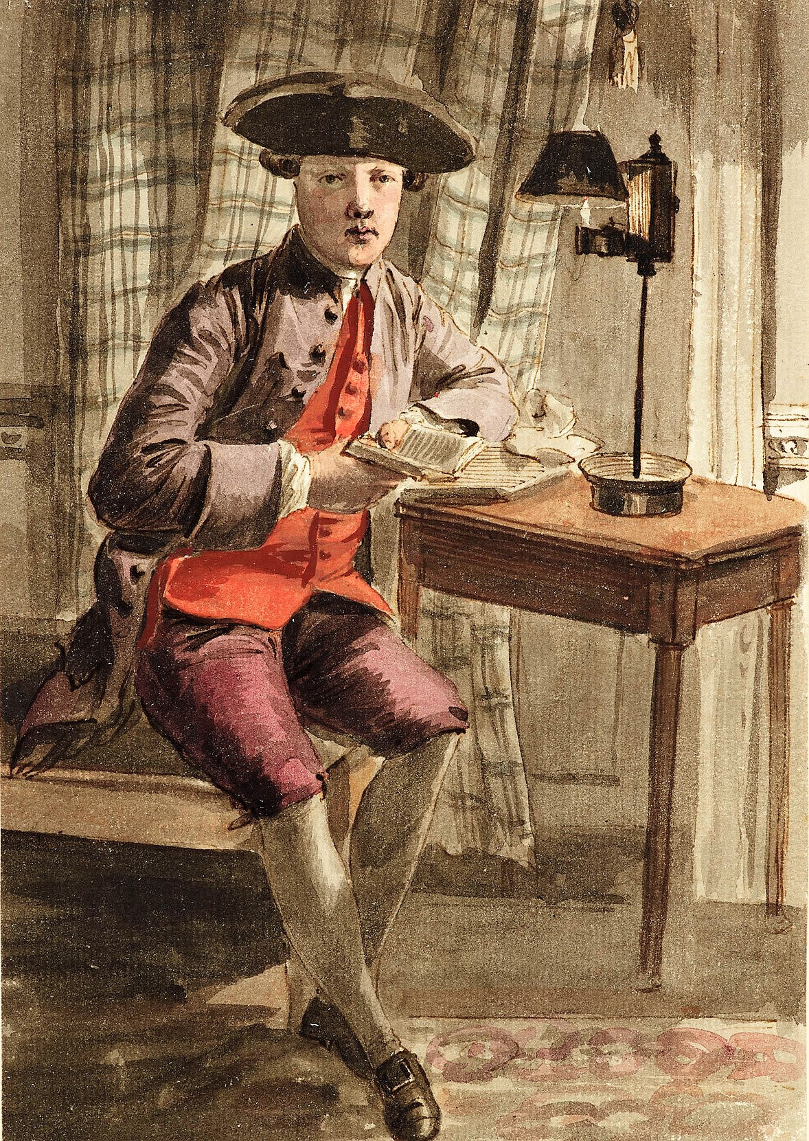 Samuel Cotes, the painter, vintage artwork by Paul Sandby , R.A., 12x8" (A4) Poster