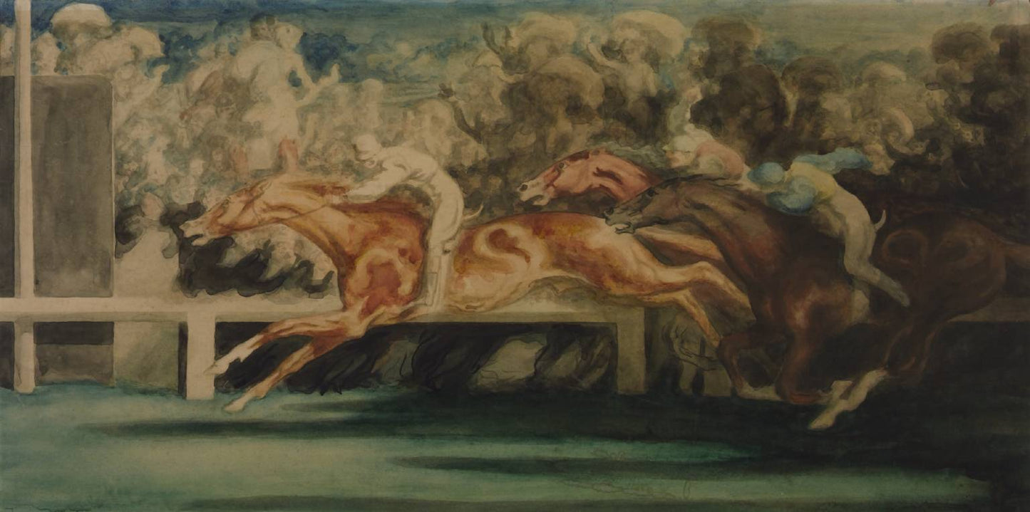 The Finish of the Horse Race by Louis emile Anquetin,A3(16x12")Poster