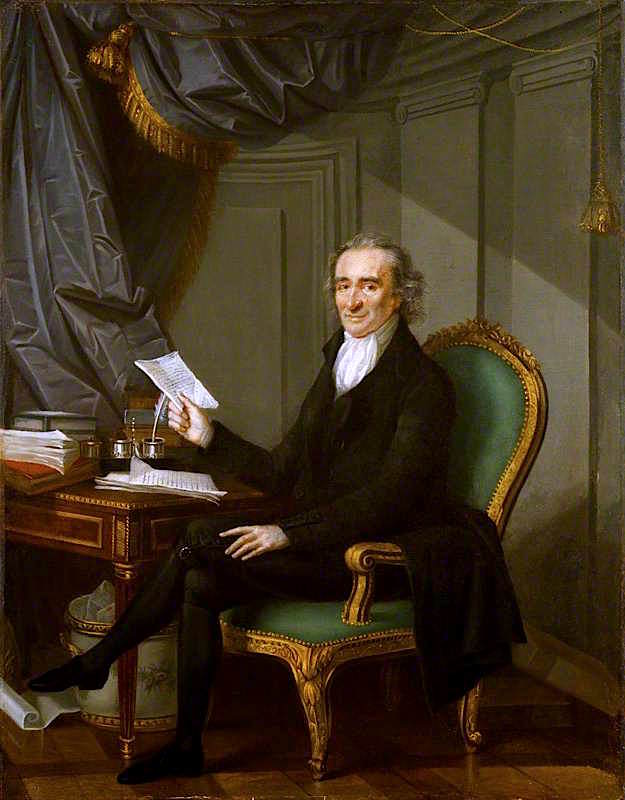 Thomas Paine, vintage artwork by Laurent Dabos, 12x8" (A4) Poster