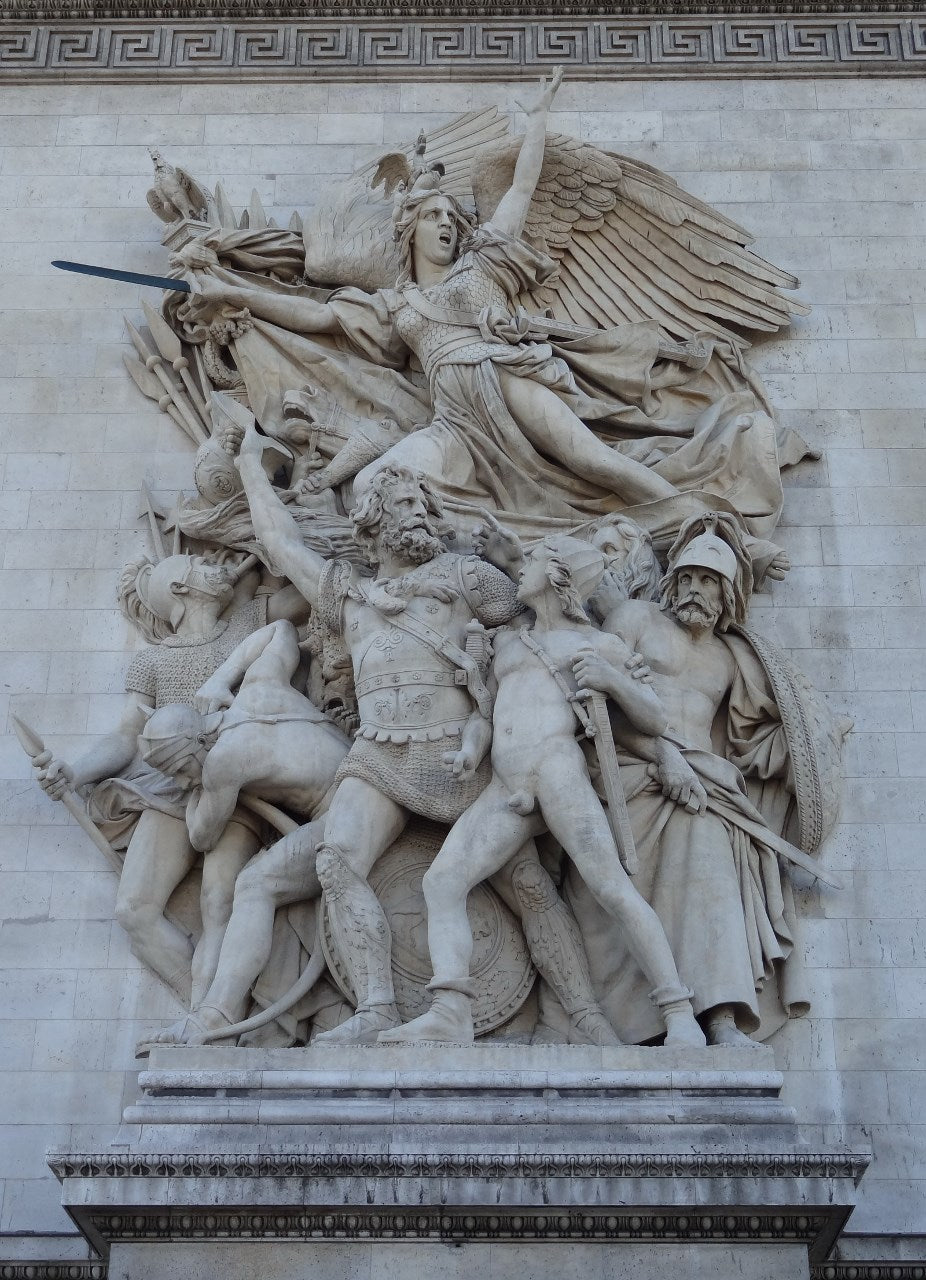 Le Depart des volontaires (La Marseillaise), vintage artwork by François Rude, 12x8" (A4) Poster