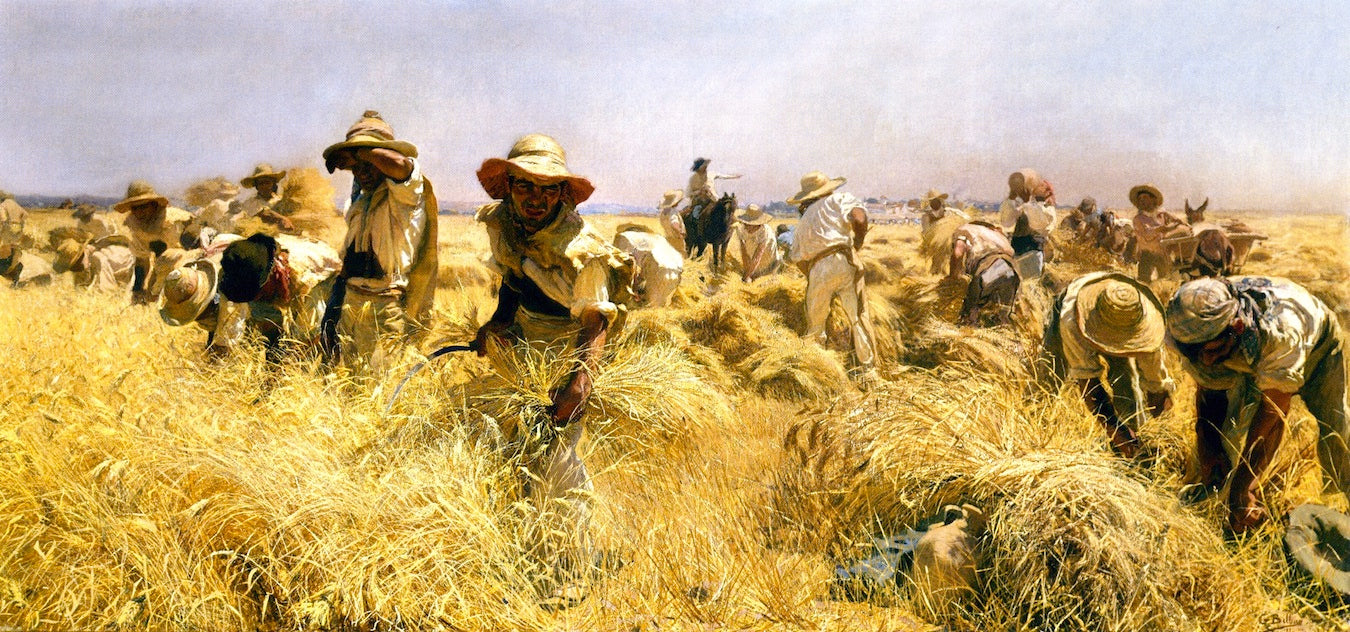 La siega en Andalucia, vintage artwork by Gonzalo Bilbao Martínez, 12x8" (A4) Poster