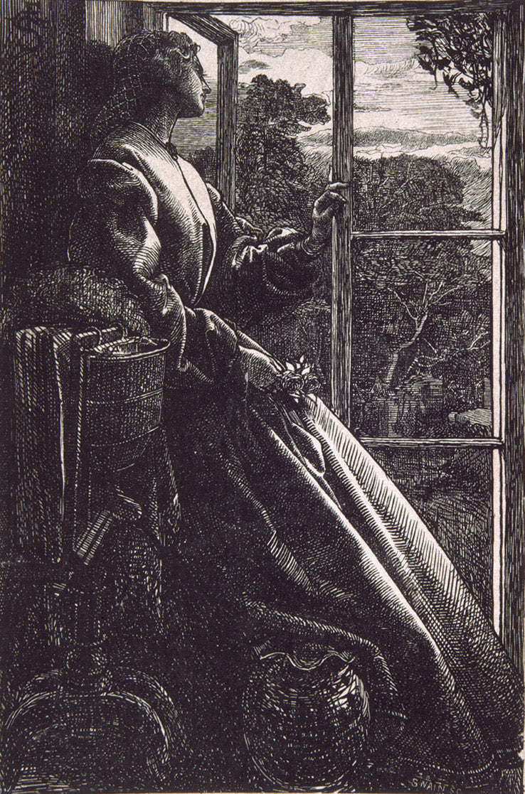 From my Window, vintage artwork by Anthony Frederick Sandys, 12x8" (A4) Poster