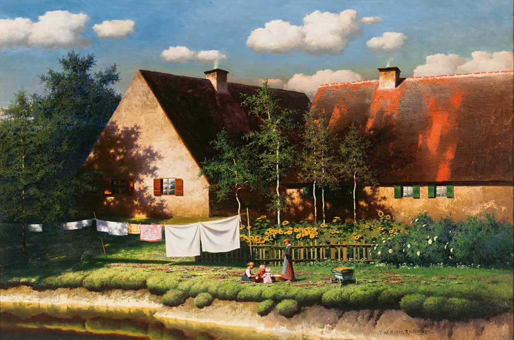 of a Farm on a Summer Day by Paul Wilhelm Keller-Reutlingen,A3(16x12")Poster