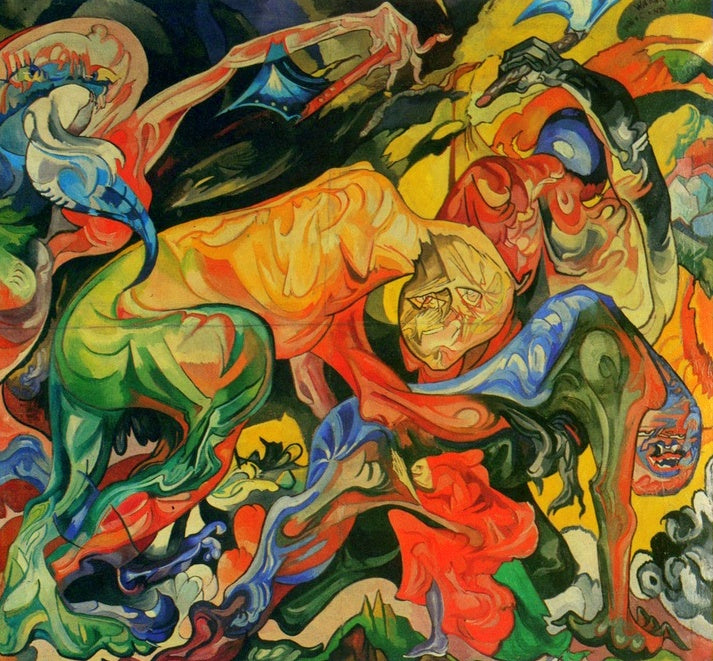 The Struggle by Stanislaw Witkiewicz,16x12(A3) Poster