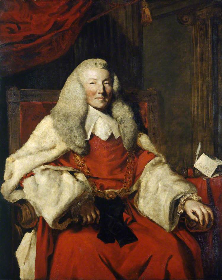 William Murray (1705–1793), 1st Earl of Mansfield (after Joshua Reynolds), vintage artwork by John Jackson, 12x8" (A4) Poster
