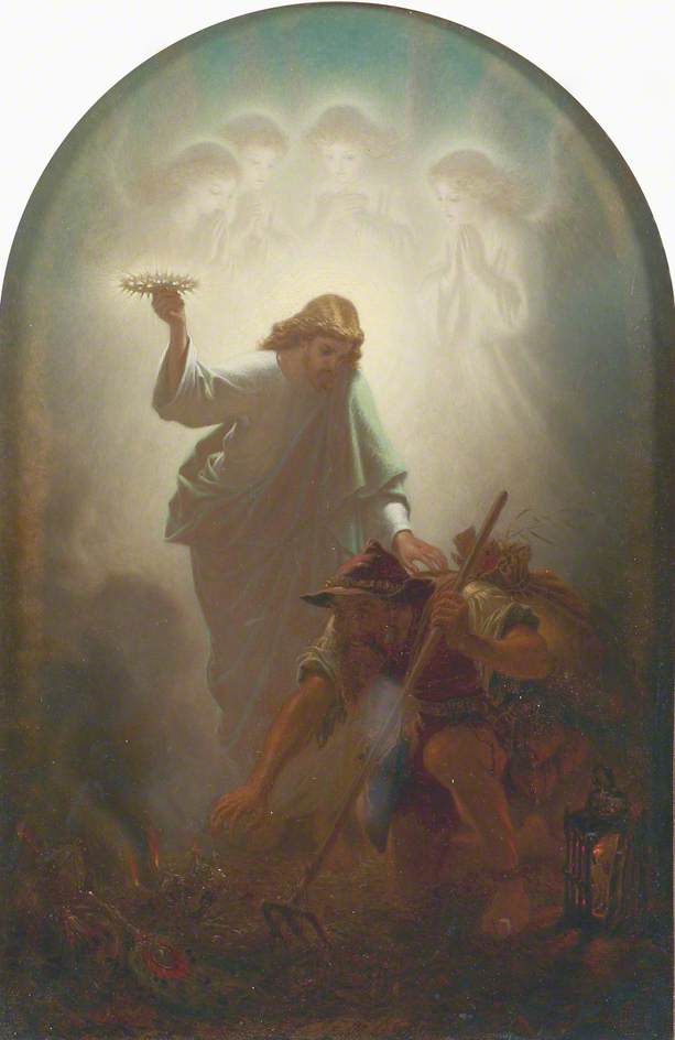 The Man with the Muck Rake (study), vintage artwork by Sir Joseph Noel Paton, A3 (16x12") Poster Print