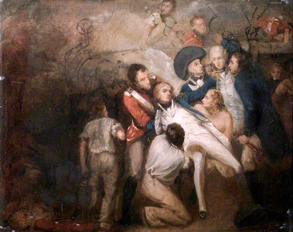 Nelson Carried Below, vintage artwork by Samuel Drummond, 12x8" (A4) Poster