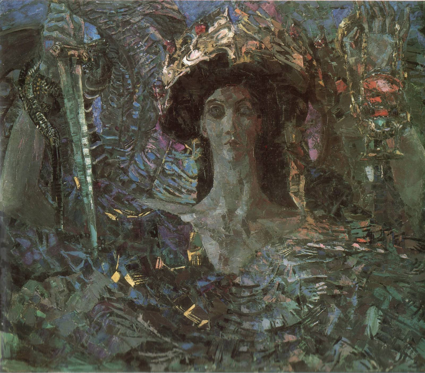 archangel Azrail by Mikhail Vrubel,A3(16x12")Poster