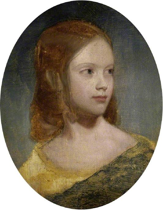 Emma Sandys, the Artist's Sister, vintage artwork by Anthony Frederick Sandys, 12x8" (A4) Poster