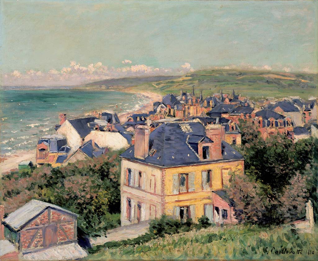 by the sea at Trouville, vintage artwork by Gustave Caillebotte, 12x8" (A4) Poster