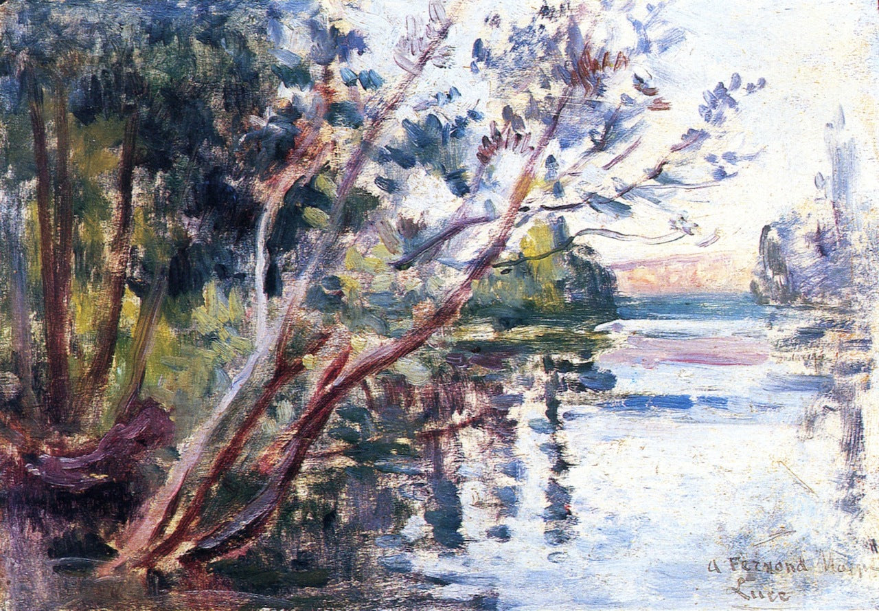 Arcy-sur-Cure, vintage artwork by Maximilien Luce, 12x8" (A4) Poster