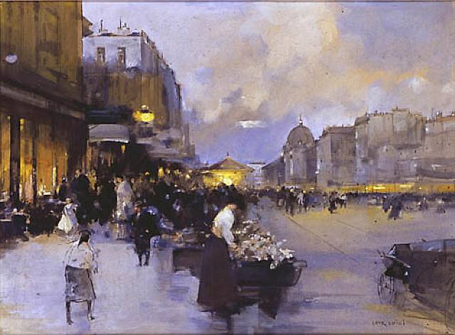 Paris, Morning, vintage artwork by Luigi Loir, 12x8" (A4) Poster