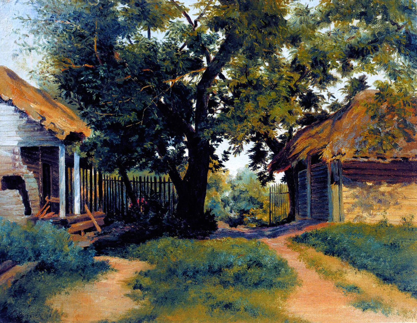 Farmstead, vintage artwork by Vladimir Orlovsky, 12x8" (A4) Poster