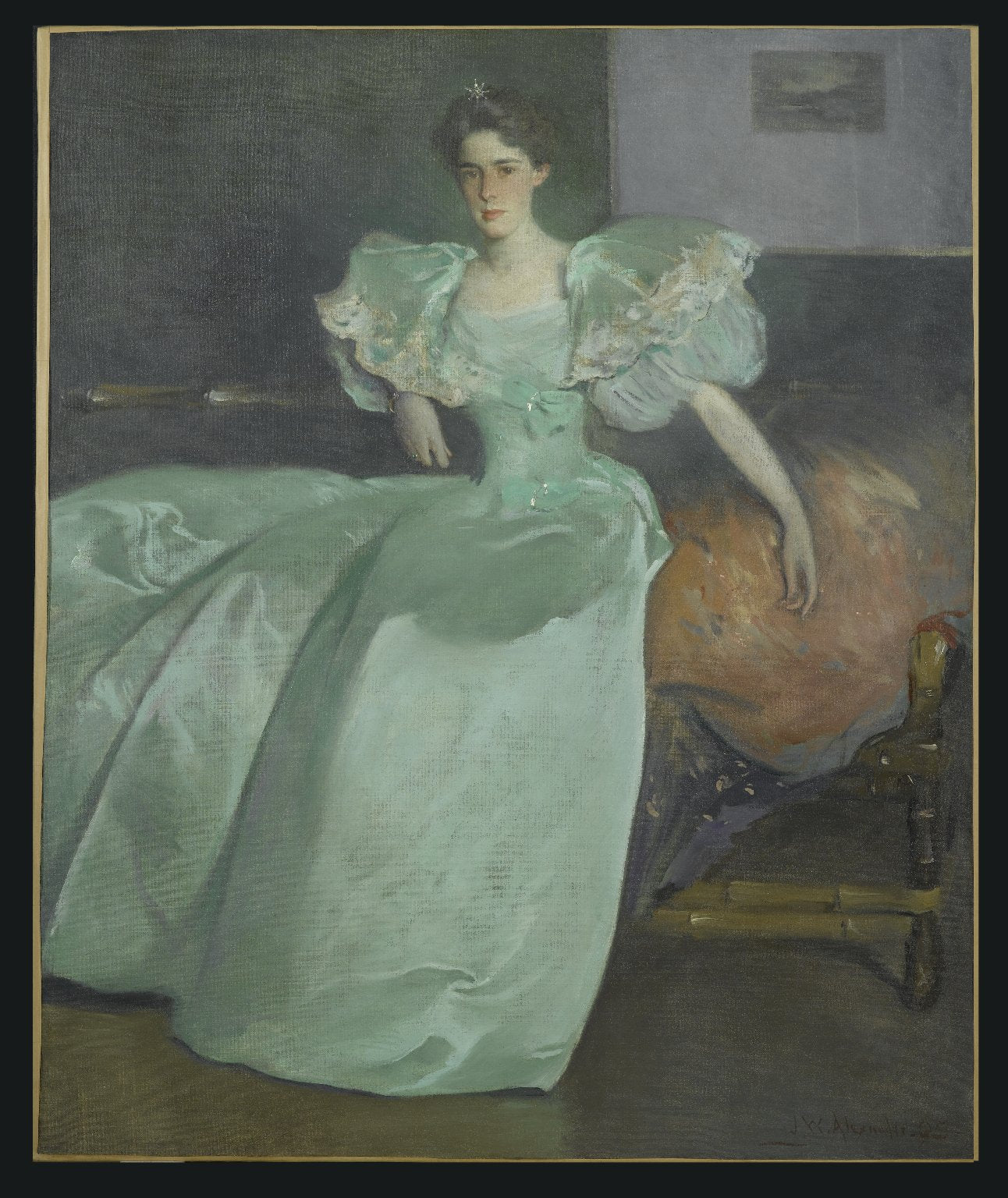 Miss Helen Manice (later Mrs. Henry M. Alexander), vintage artwork by John White Alexander, 12x8" (A4) Poster