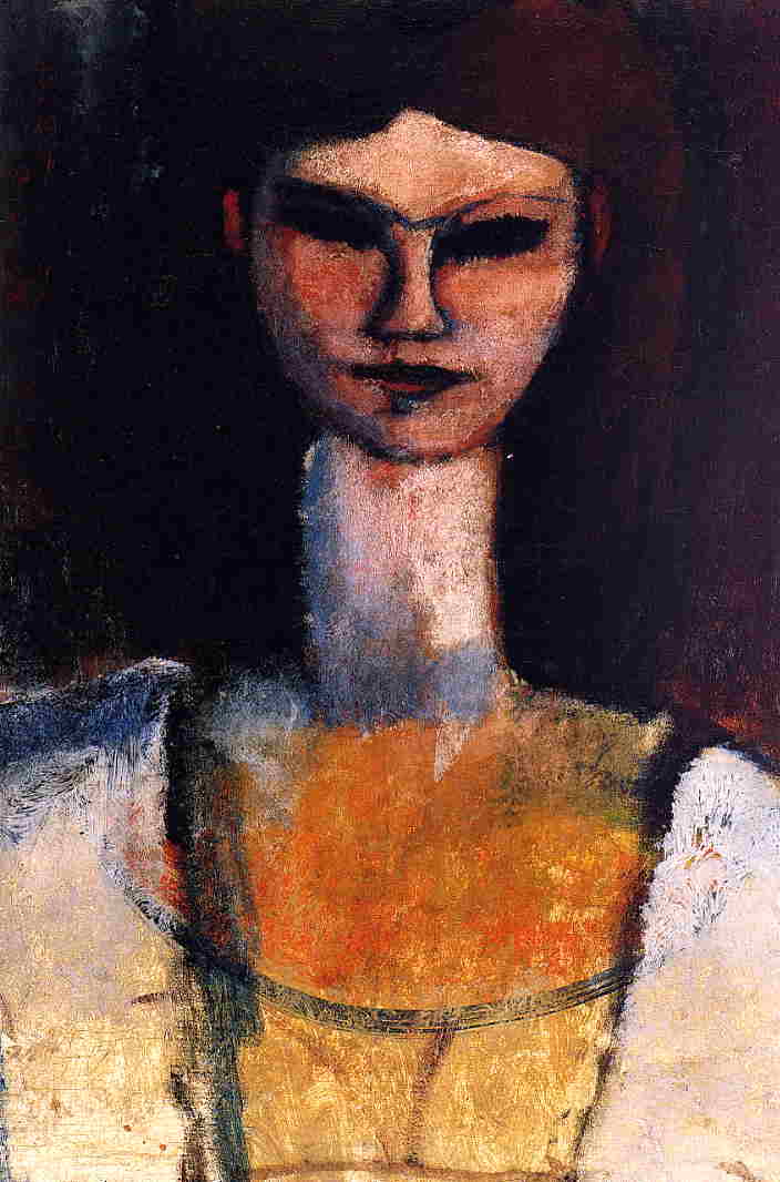 Bust of a Young Woman by Amedeo Modigliani,16x12(A3) Poster