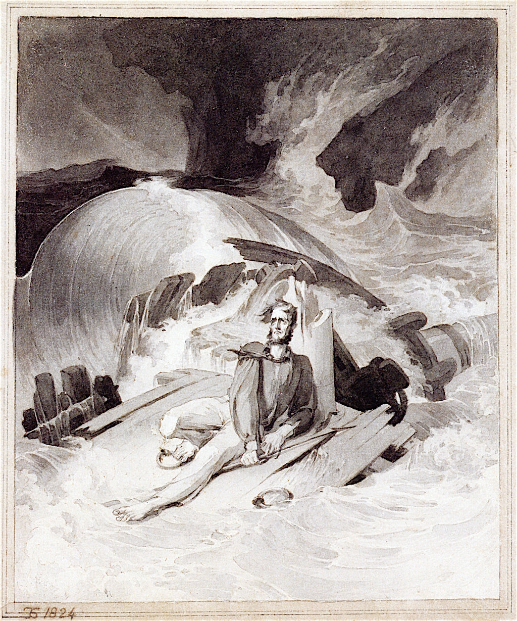 The Last Moments of Tom Coffin, vintage artwork by Thomas Sully, 12x8" (A4) Poster