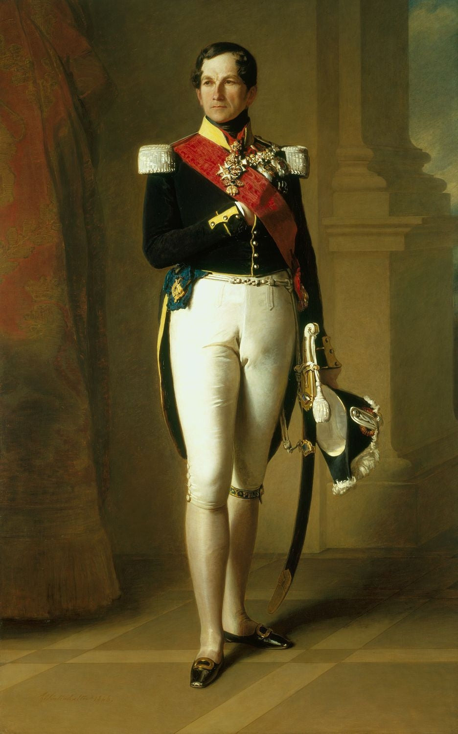 Leopold I of Belgium, vintage artwork by Franz Xavier Winterhalter, A3 (16x12") Poster Print