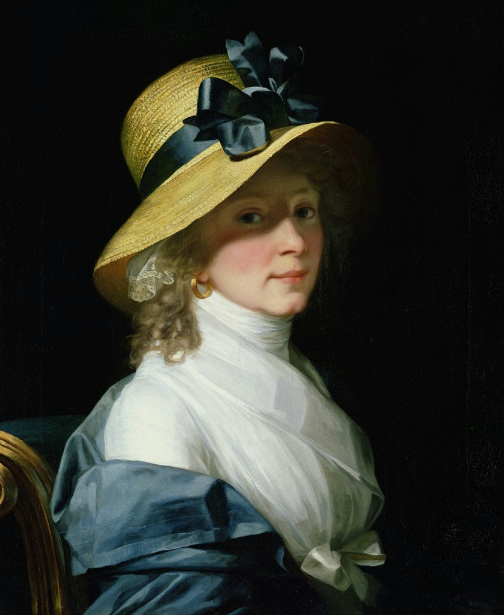 Portrait of Elisabeth Hudtwalcker, vintage artwork by Jean Laurent Mosnier, 12x8" (A4) Poster