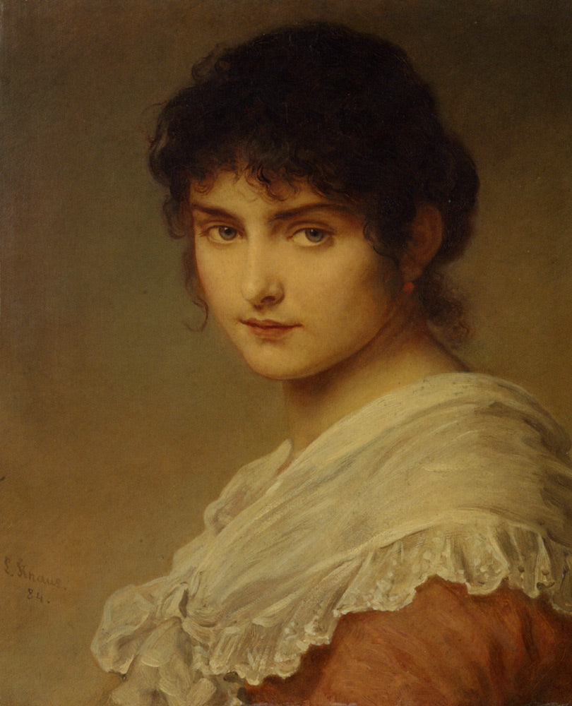 Lost In Thought, vintage artwork by Ludwig Knaus, 12x8" (A4) Poster