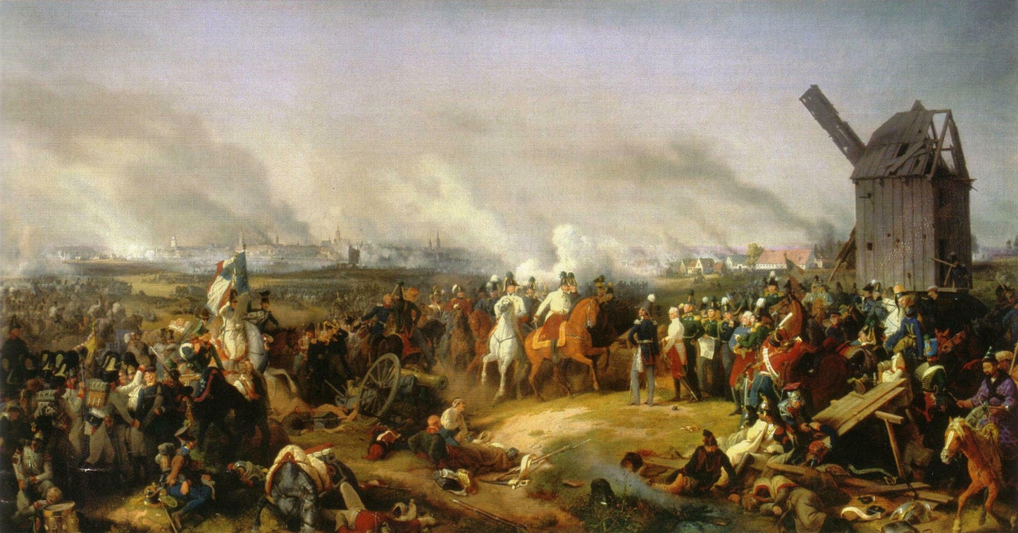 The Battle of Nations - Leipzig 1813, vintage artwork by Peter von Hess, 12x8" (A4) Poster