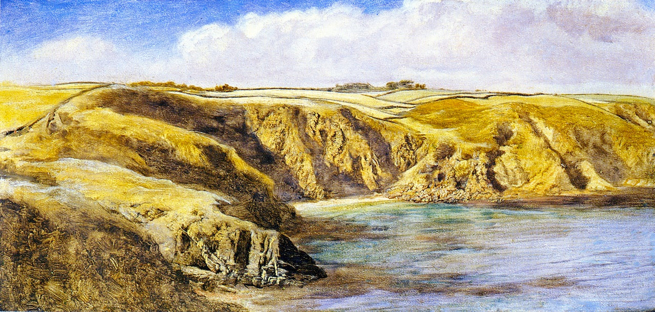Parn Voose Cove, vintage artwork by John Edward Brett, A.R.A., 12x8" (A4) Poster