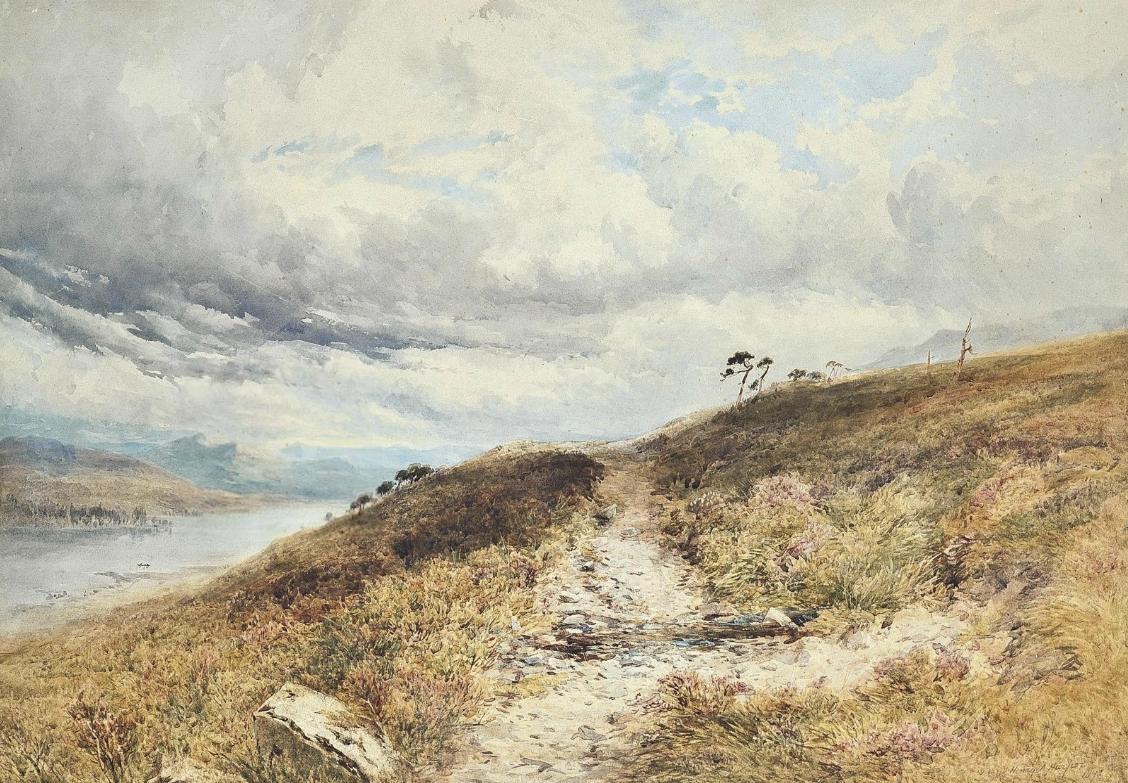 A Heathland Path (Slackmount), vintage artwork by Henry Andrew Harper, 12x8" (A4) Poster