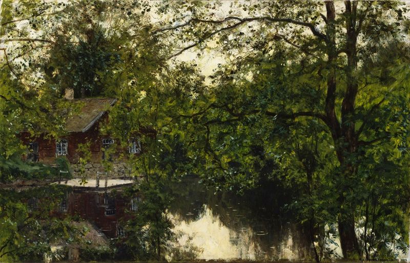 Summer in Bergslagen, vintage artwork by Olof Arborelius, 12x8" (A4) Poster