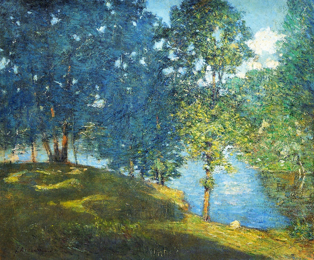 Afternoon by the Pond by Julian Alden Weir,A3(16x12")Poster