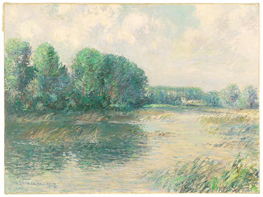 Banks of the Yonne River, Auxerre by Gustave Loiseau,A3(16x12")Poster
