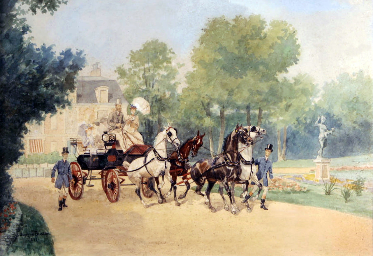 The Outing, vintage artwork by Georges Louis Charles Busson, 12x8" (A4) Poster
