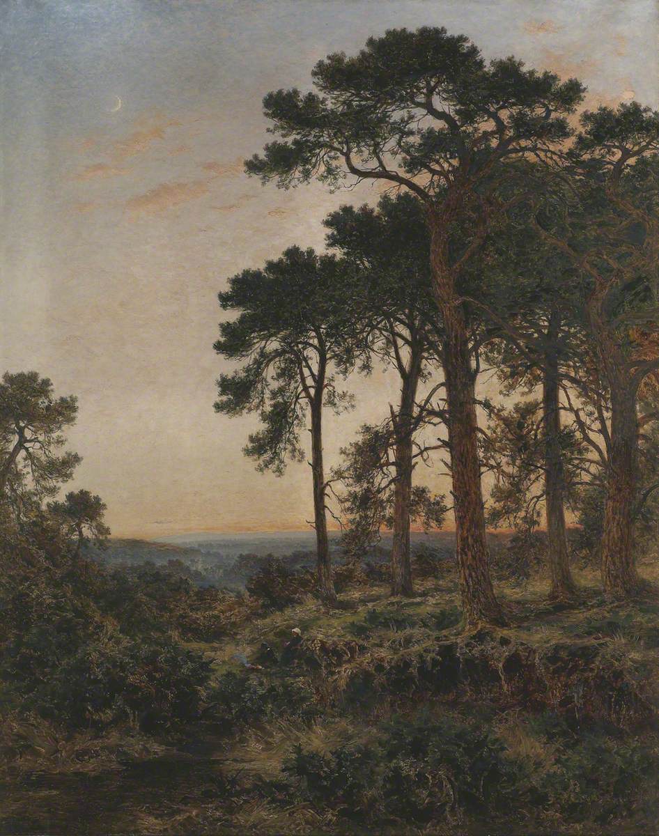 The Evening Hour, vintage artwork by Benjamin Williams Leader, 12x8" (A4) Poster