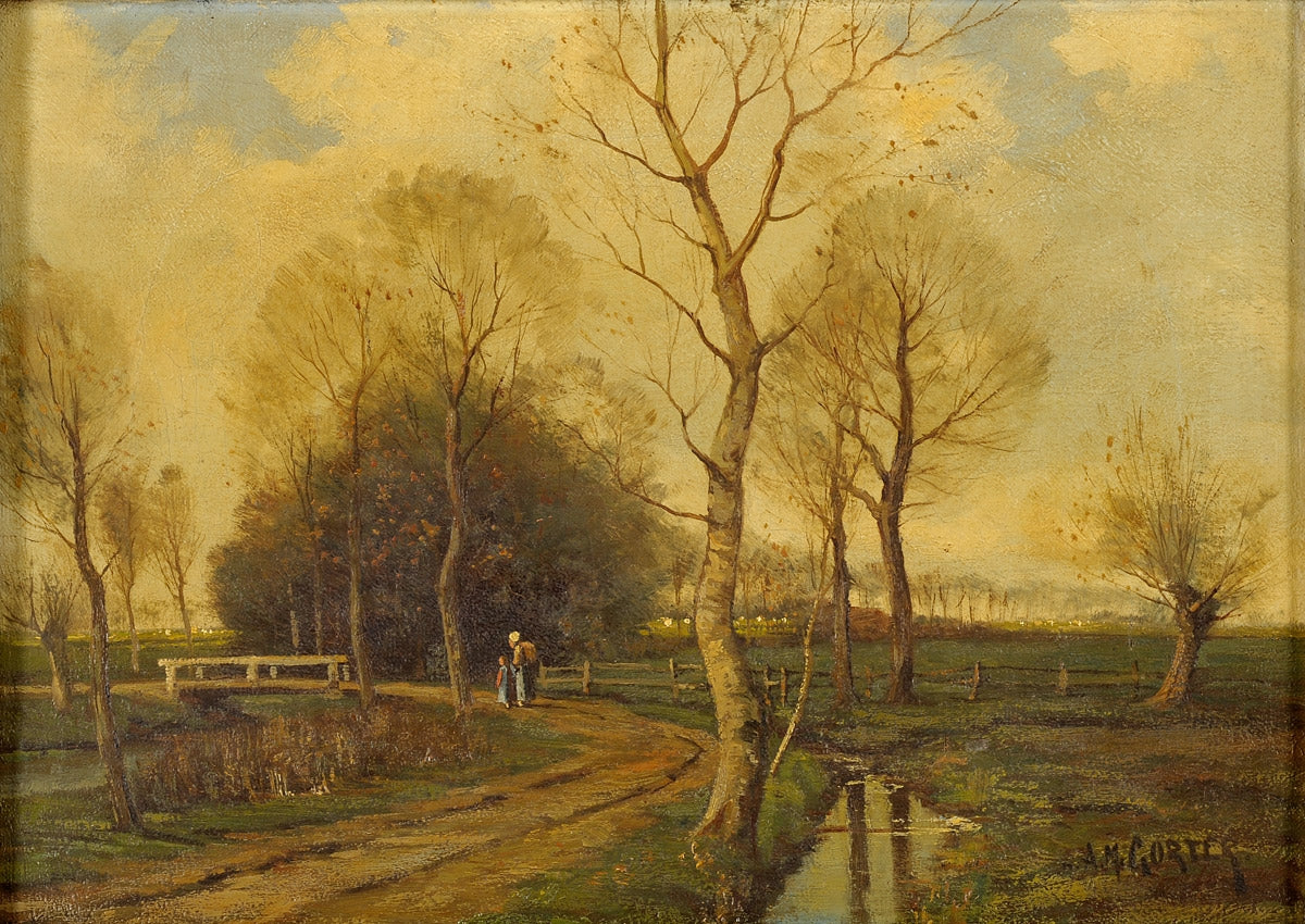 Landscape with a Dutch Canal by Arnold Marc Gorter,A3(16x12")Poster