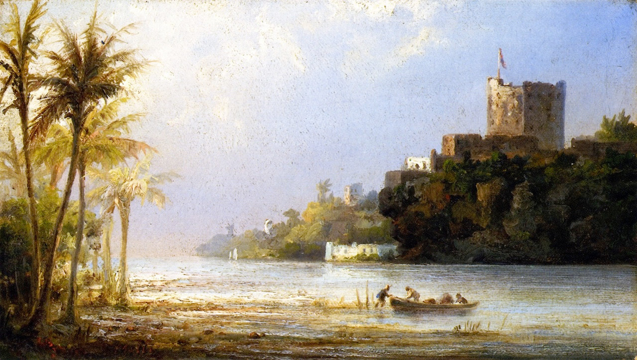 Entrance to the City of St. Domingo, Columbus "Tower", vintage artwork by Fritz Siegfried Georg Melby e, 12x8" (A4) Poster