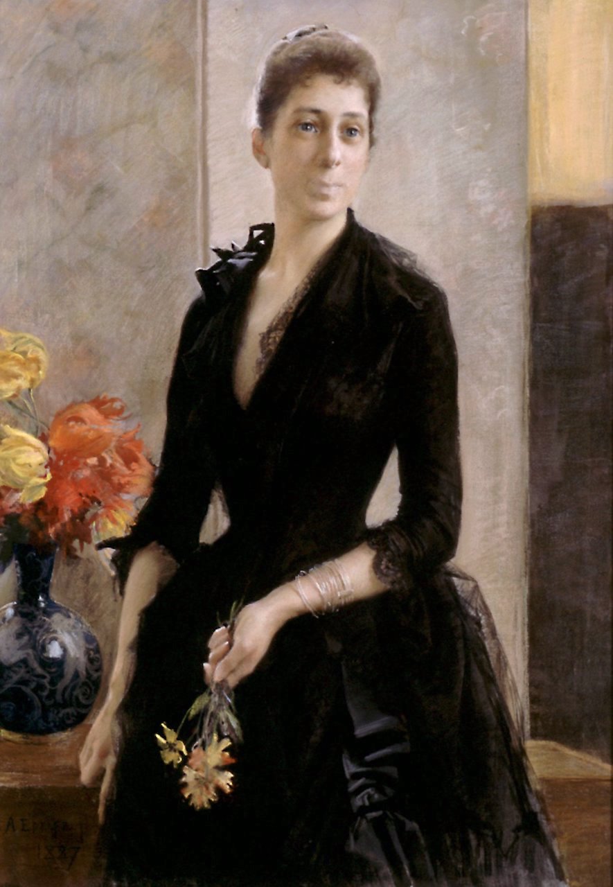 Portrait of Mme Weissgerber de Stragewic by Albert Edelfelt,A3(16x12")Poster