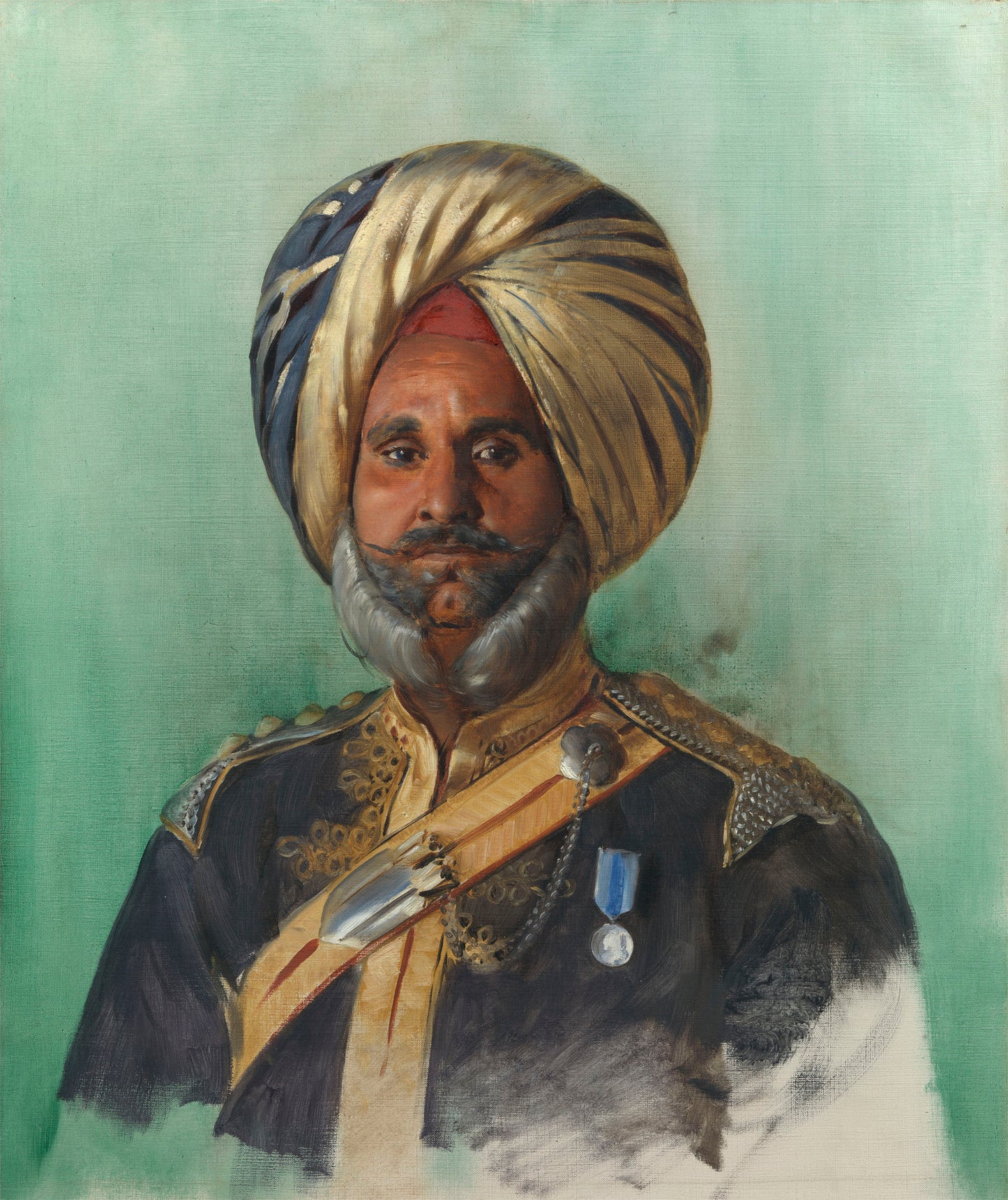 Risaldar-Major Kishan Singh, Nabha Lancers, vintage artwork by Rudolph Swoboda, A3 (16x12") Poster Print