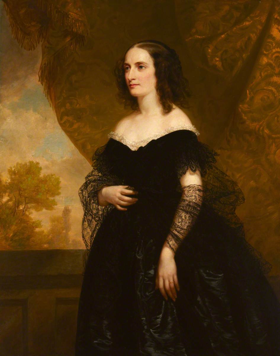 Charlotte Augusta Gibbes (d.1887), Mrs John Jacob Astor, vintage artwork by Thomas Sully, 12x8" (A4) Poster