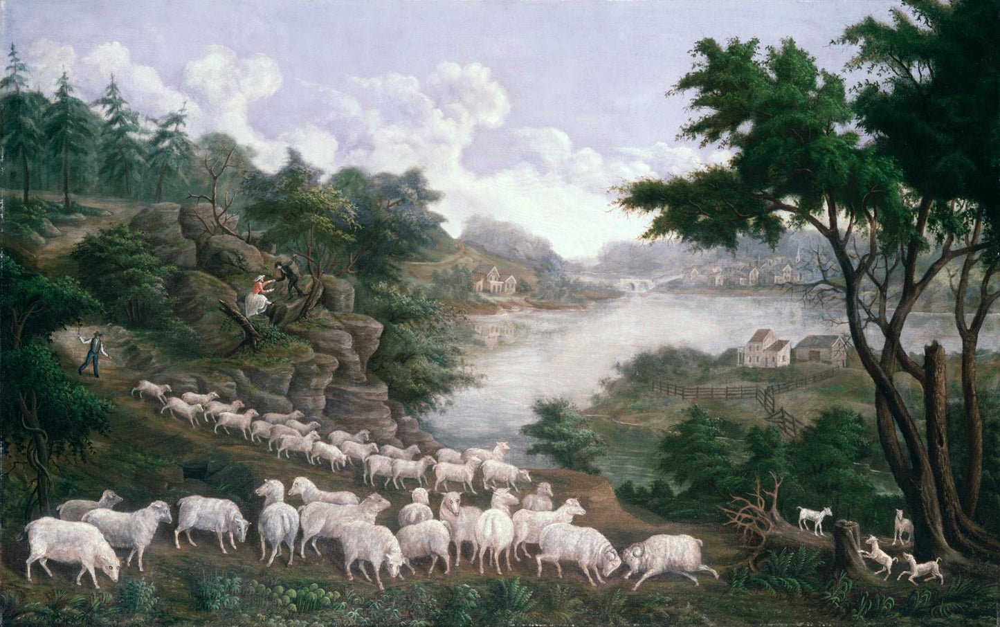 Merino Sheep, vintage artwork by Linton Park, 12x8" (A4) Poster