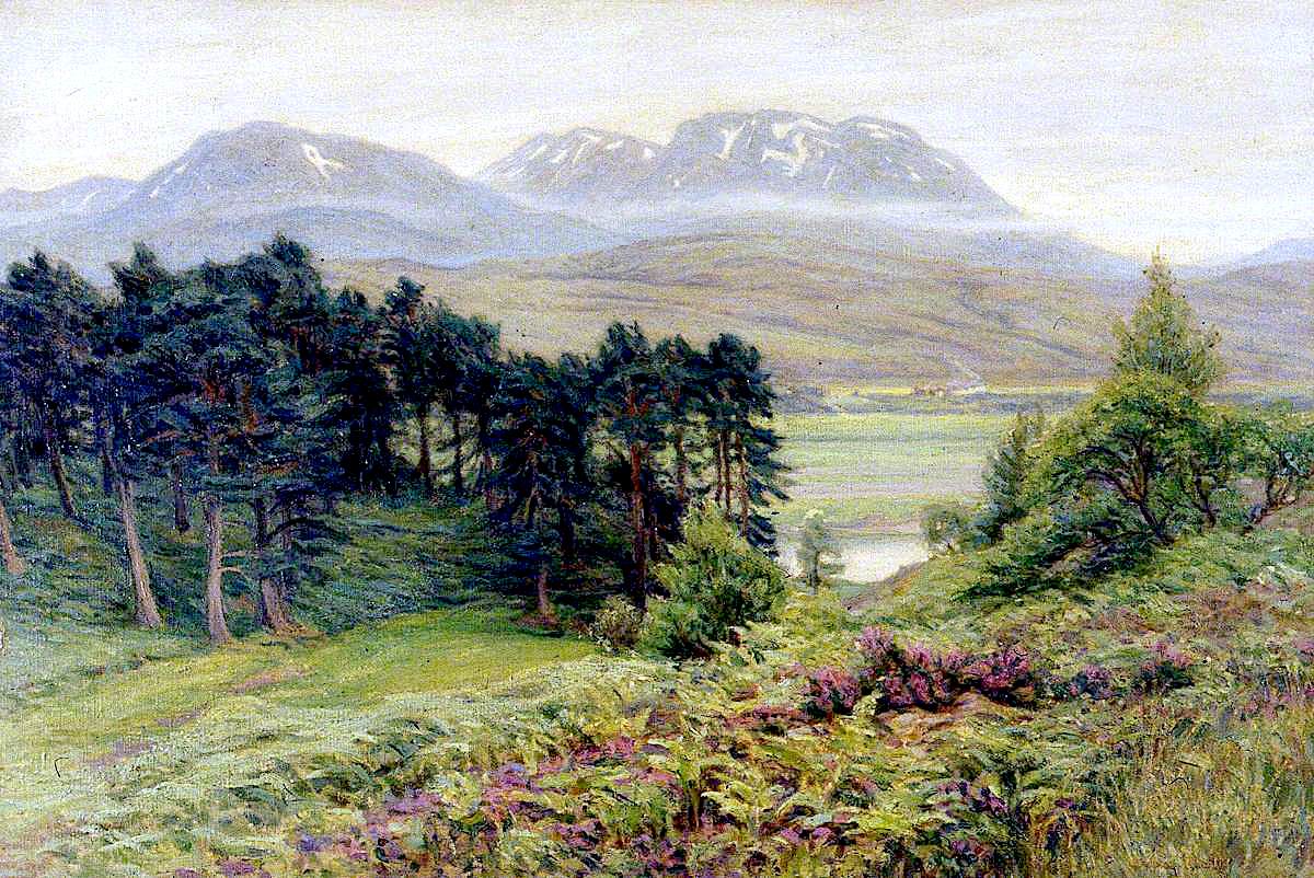 Scottish Mountain Landscape by Woodbine Kendall Hinchliff,16x12(A3) Poster