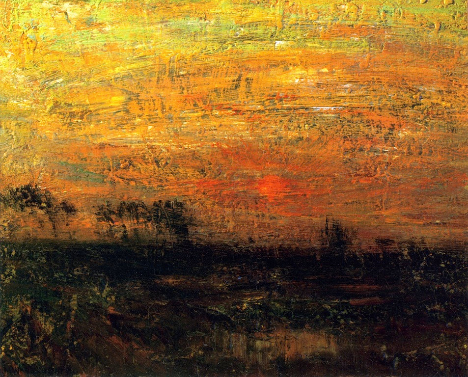 Sunset Trees, vintage artwork by Charles Warren Eaton, 12x8" (A4) Poster