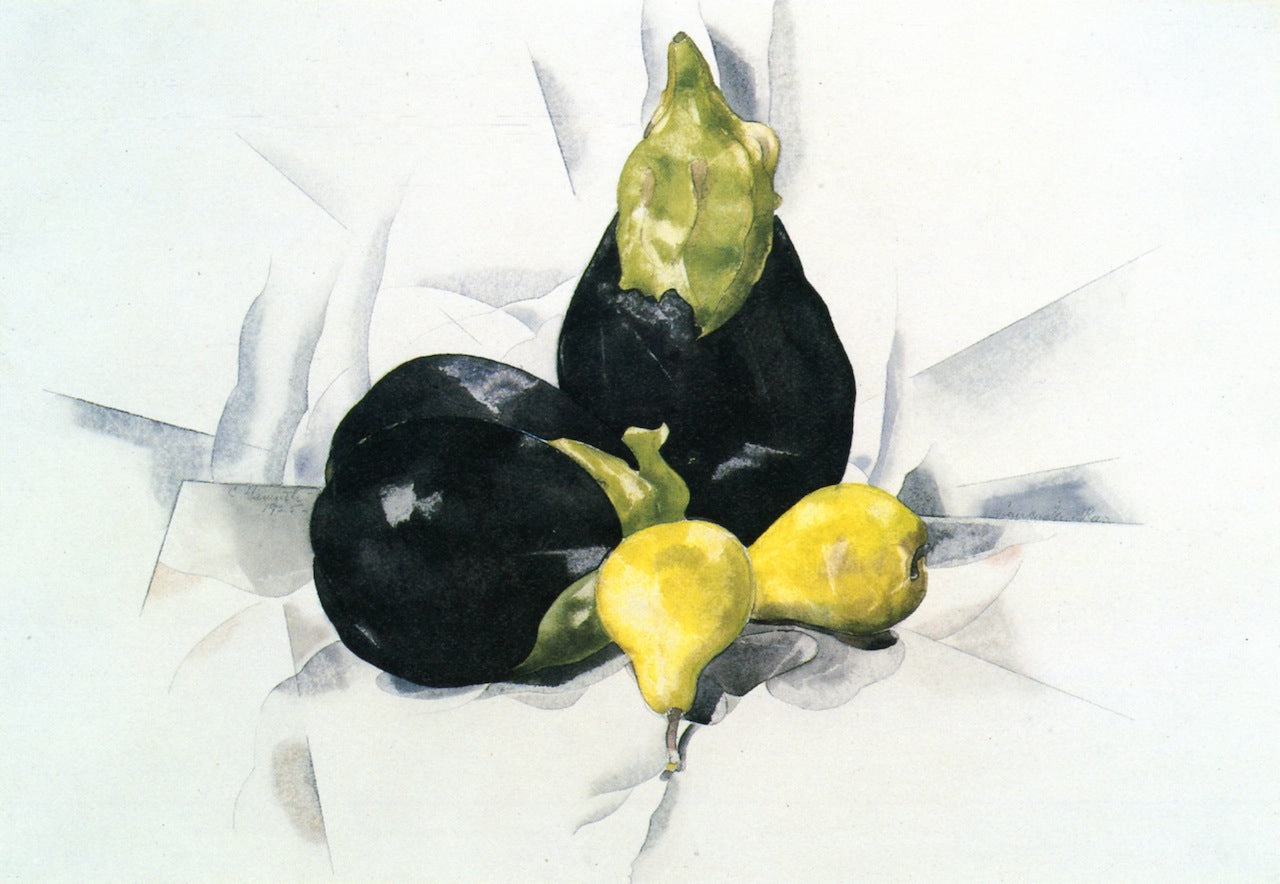 Eggplants and Pears by Charles Demuth,16x12(A3) Poster